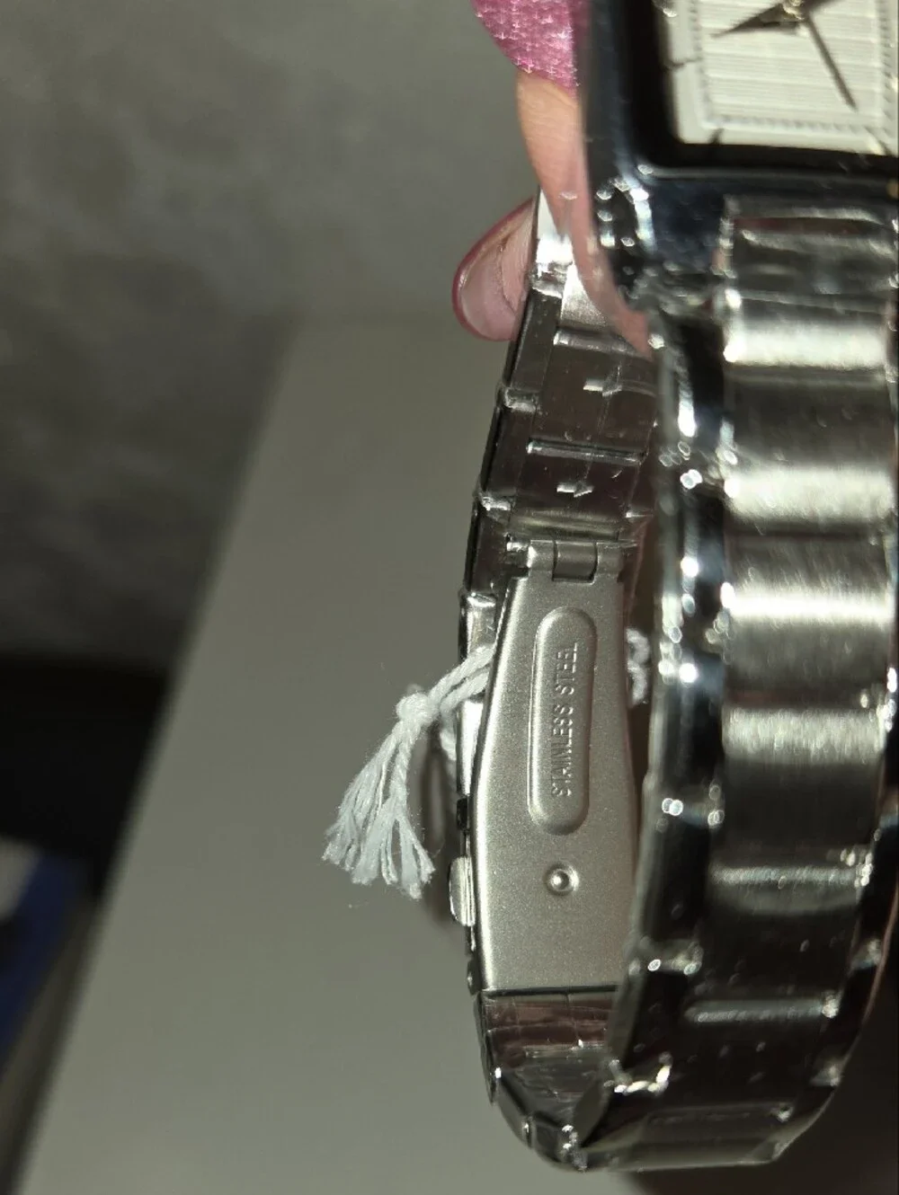 Invicta Silver-Tone Stainless Steel Rectangular Dress Watch